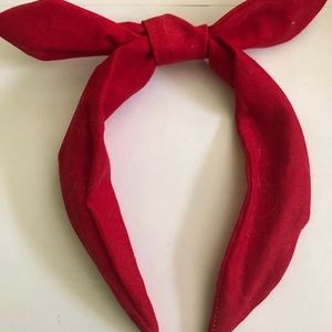 Red bow headband